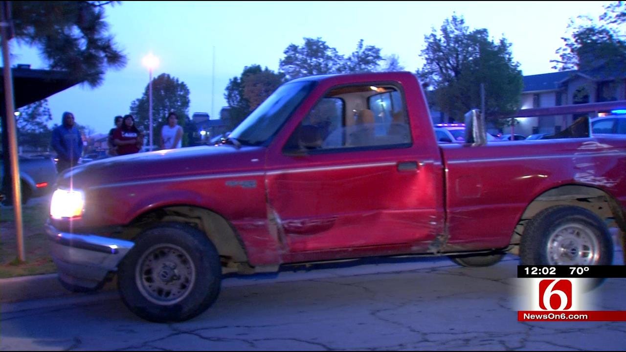 Man Steals Pickup At Tulsa Apartments, Hits Multiple Cars