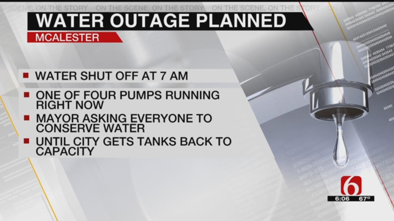 McAlester Residents Asked To Conserve Water As City Works To Fix Issues
