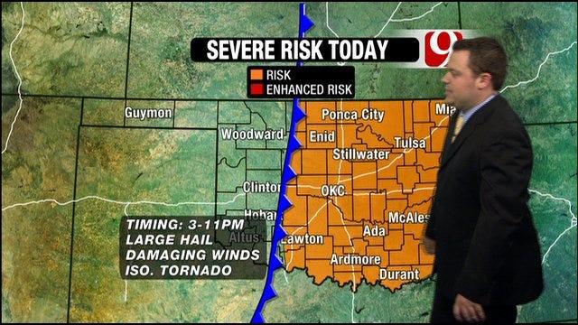 Chance Of Severe Storms Sunday In Oklahoma