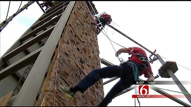 Tulsa Fire Cadets Practice Rope Rescues