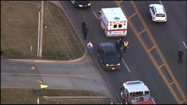 WEB EXTRA: Crews Respond To Auto, Pedestrian Accident In Midwest City