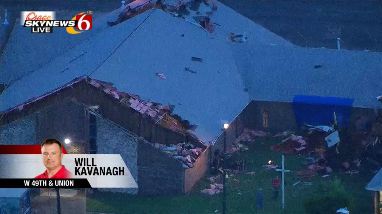 Osage SkyNews 6 HD Flies Over West Tulsa Storm Damage