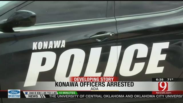 Two Konawa Police Officer Arrested For Firing Shots From Moving Vehicle