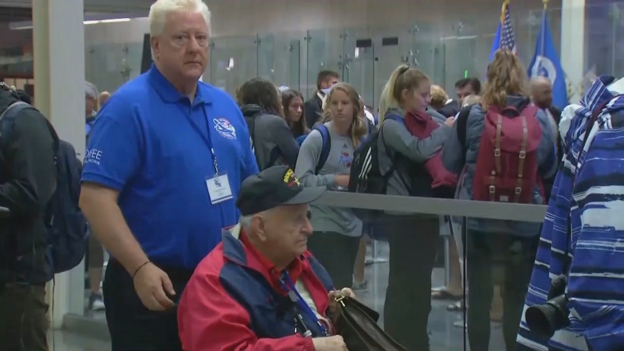 WEB EXTRA: Veterans Going Through Security At Tulsa International Airport