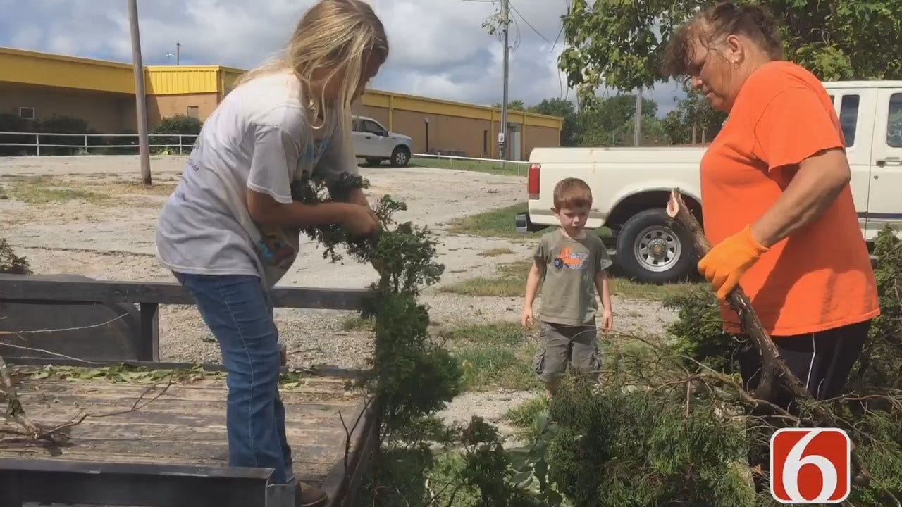 Amy Slanchik: Copan Teachers, Students Use Day Off For Storm Clean-Up