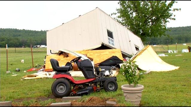 Storm Damages Buildings, Knocks Down Power Poles In Pittsburg County