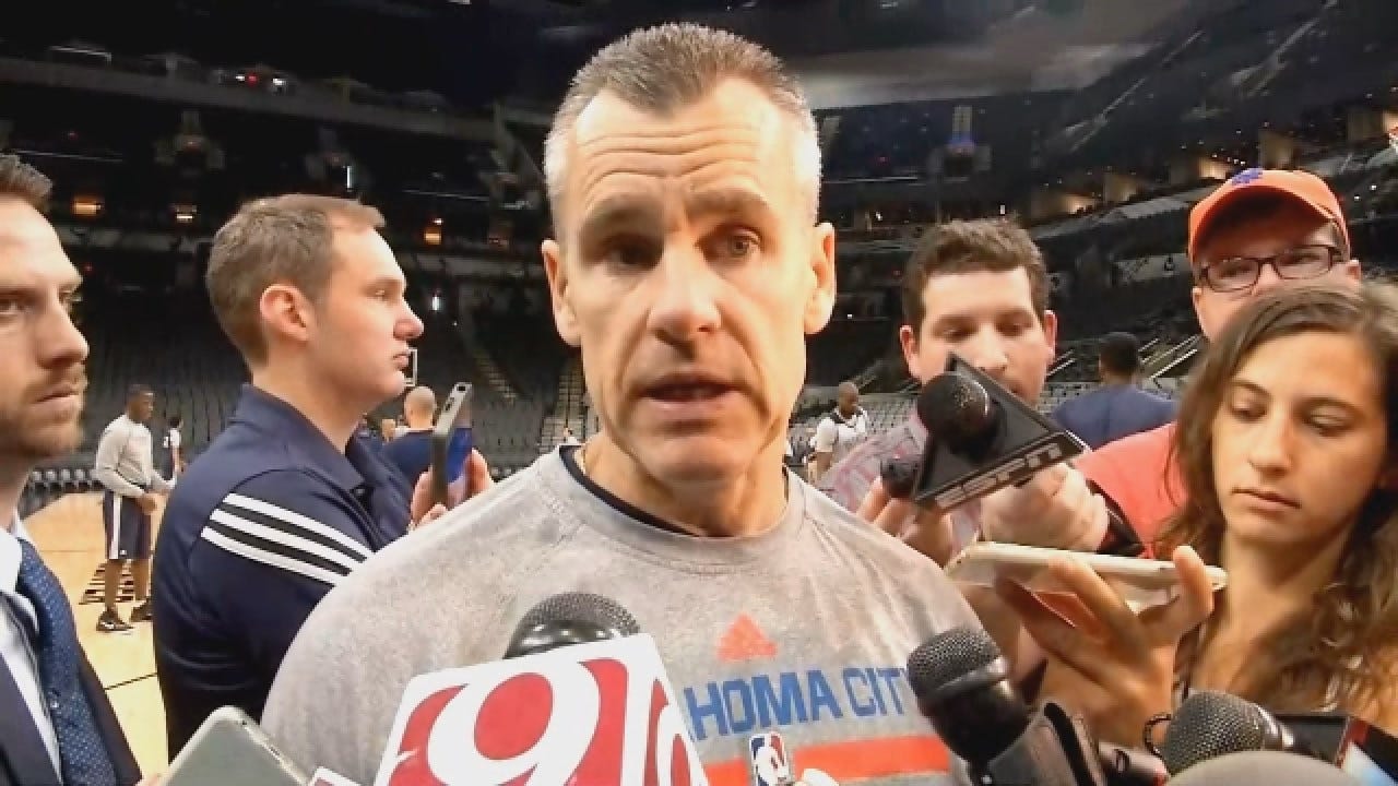 Billy Donovan Talks With Reporters Before Game 5