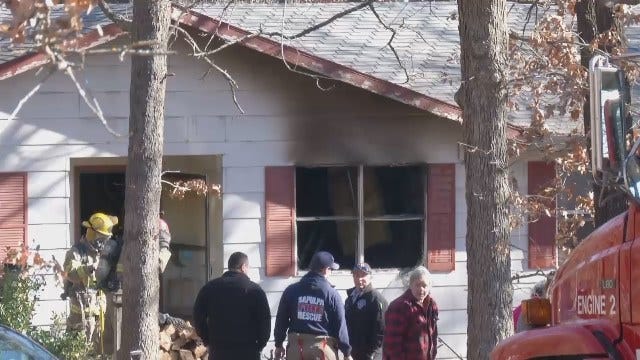 WEB EXTRA: Video From The Creek County House Fire