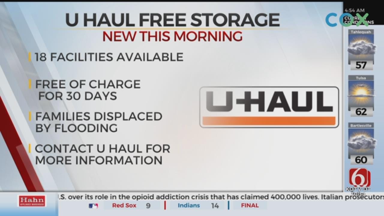 U-Haul Offers 30 Days Free Storage For Flooding Victims