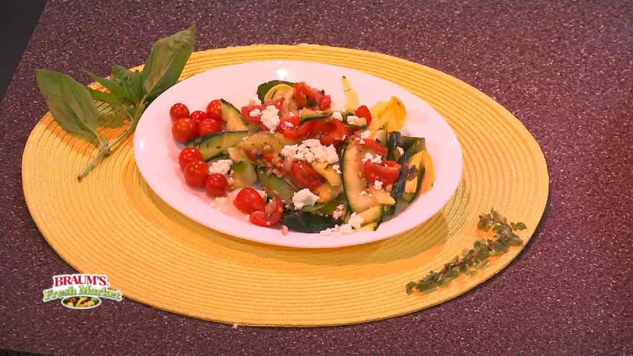 Veggie Pasta With Tomatoes And Goat Cheese