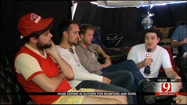 News 9 Sits Down With Mumford & Sons Before They Rock Guthrie
