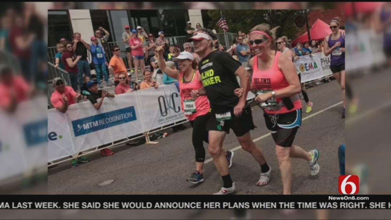 Blind Runner Finishes Williams Route 66 Marathon In Tulsa
