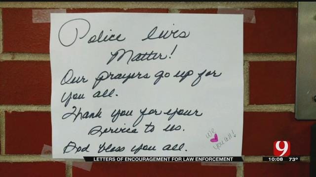 Anonymous Notes Of Encouragement Left At Oklahoma Co. Sheriff's Office