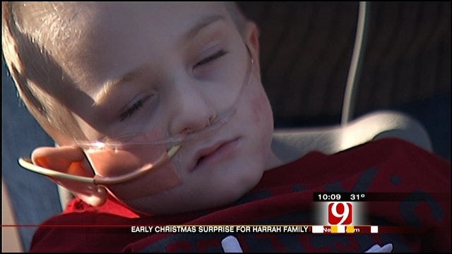 Harrah Police Deliver Early Christmas Surprise To Sick Boy