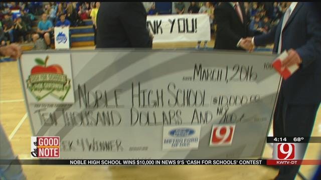Metro Ford OKC And News 9 Present Noble High School $10,000
