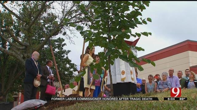 Memorial Tree Planted In Honor Of Slain OK Labor Commissioner