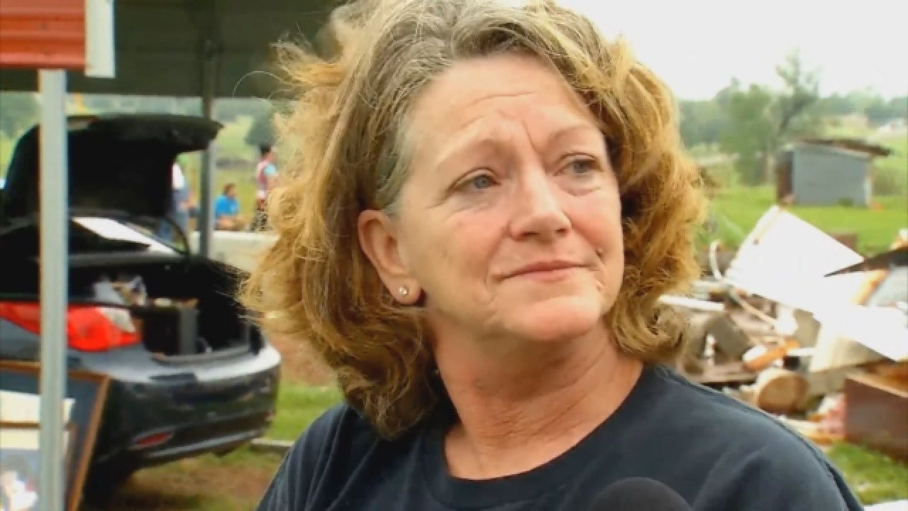WEB EXTRA: Fletcher Woman Recounts Rescuing Daughter Moments Before Tornado
