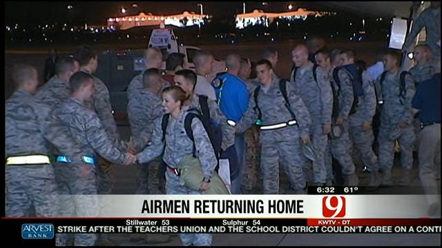 Airmen Return To Tinker Air Force Base