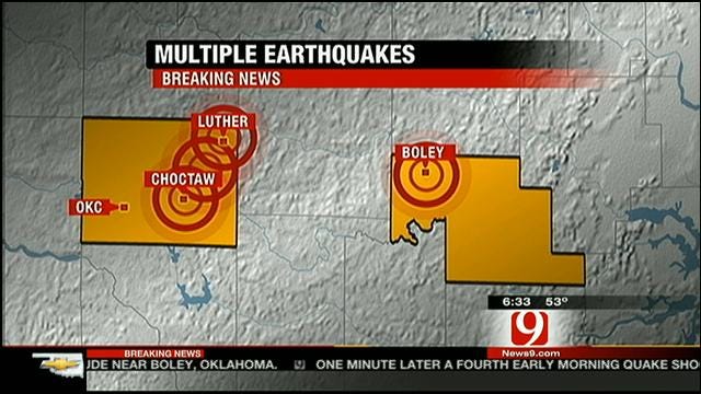 Five Earthquakes Shake Oklahomans Out Of Bed