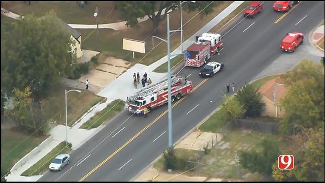 WEB EXTRA: SkyNews 9 Flies Over Deadly Auto-Ped Crash In NW OKC