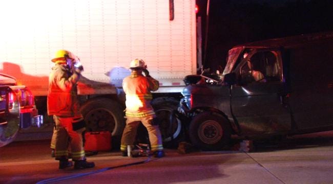 WEB EXTRA: Driver Rear Ends Semi On Highway 412 In Rogers County