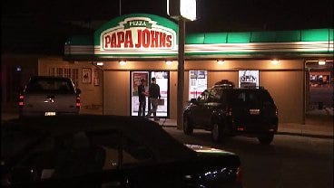 WEB EXTRA: Video From Scene Of Papa John's Pizza Robbery