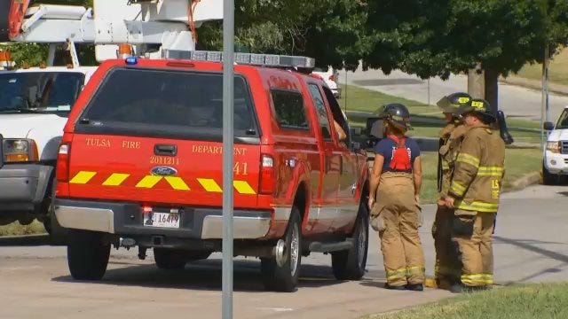 WEB EXTRA: Video From Scene Of Man Shocked in Bucket Truck In Tulsa