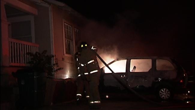 WEB EXTRA: Video From Scene Of Minivan Fire