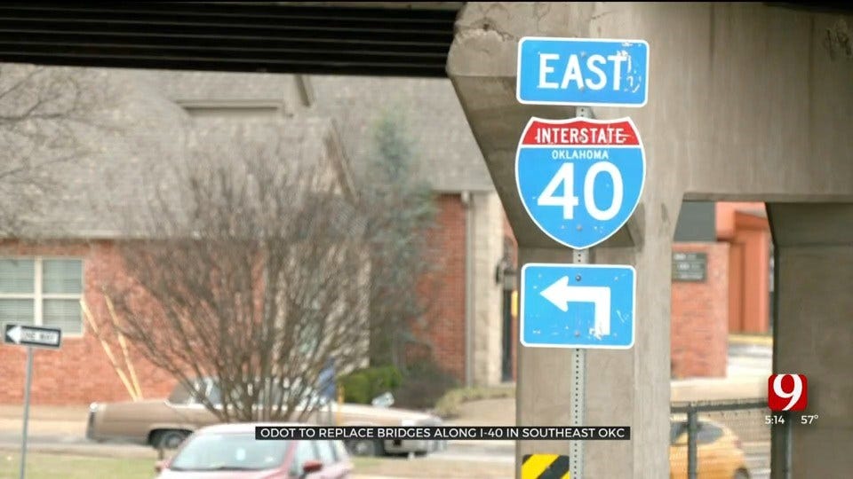 ODOT To Replace Bridges Along I-40 In SE Oklahoma City