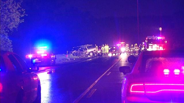 WEB EXTRA: Video From Scene Of Highway 266 Crash In Rogers County