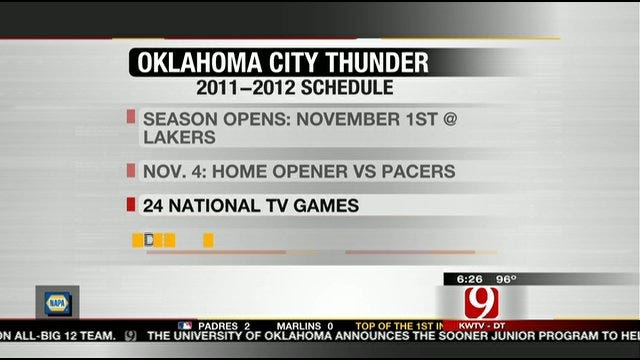 Thunder Releases 2011-12 Schedule