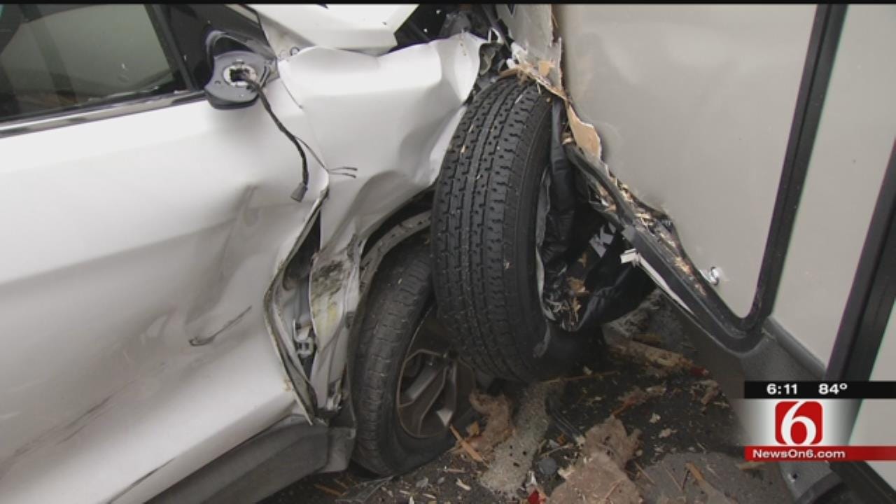 Tulsa RV Dealer Frustrated After Vehicle Crashes Into Property, Driver Flees