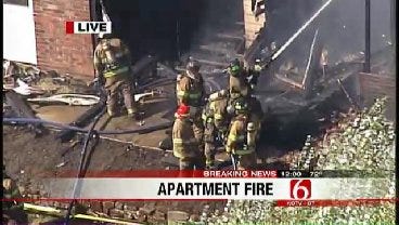 Residents Displaced At West Tulsa Apartment Fire