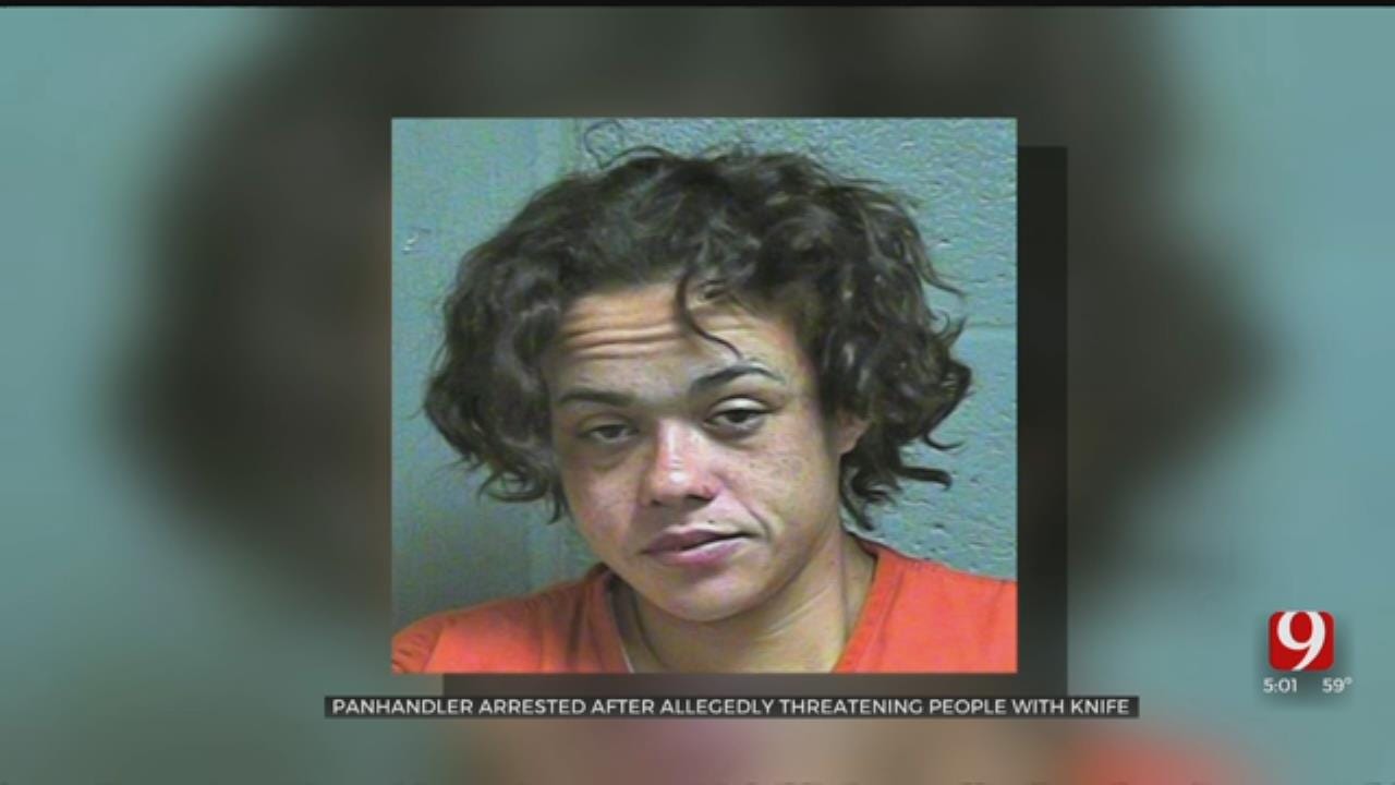 OKC Panhandler Accused Of Threatening People With Knife, Attacking Officers