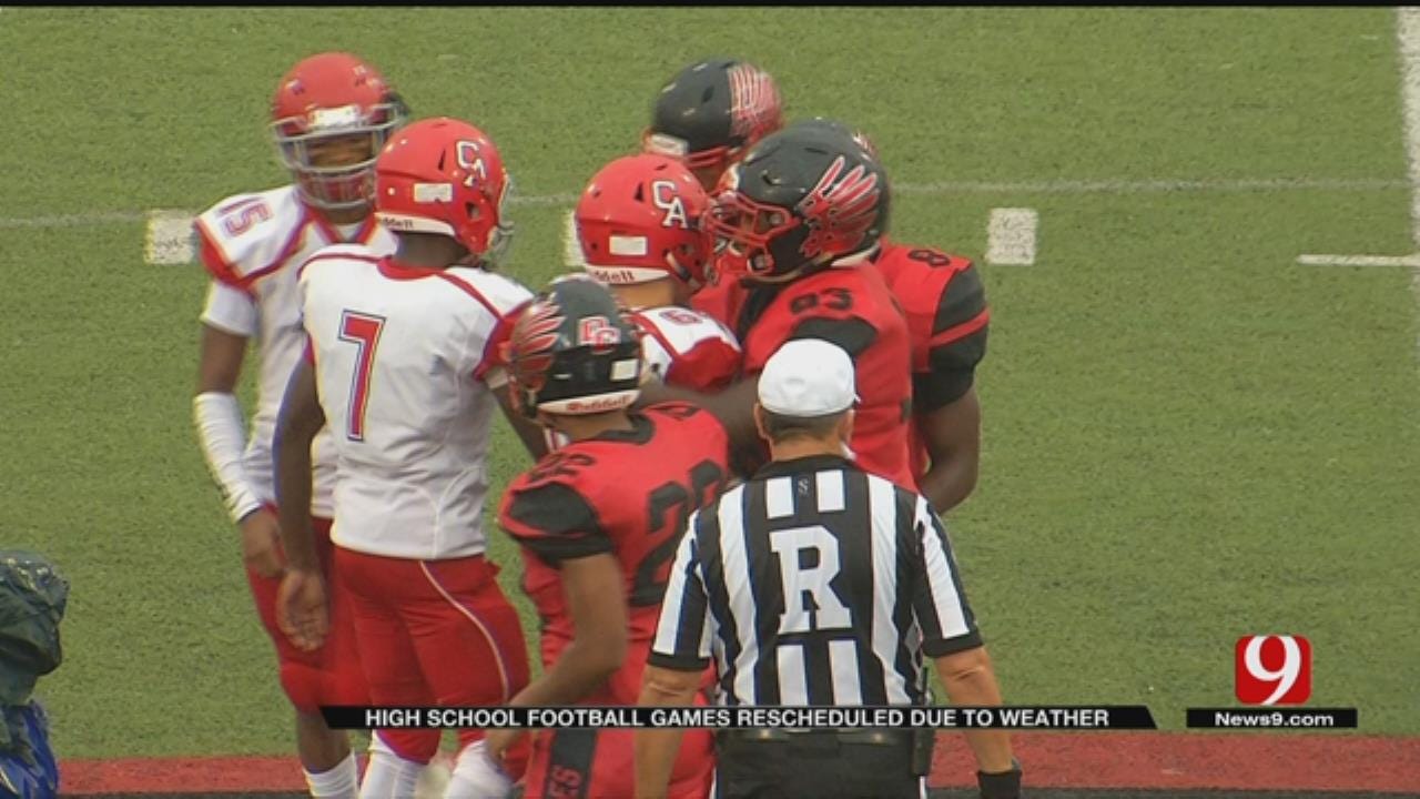 Oklahoma High School Football Games Rescheduled Due To Weather
