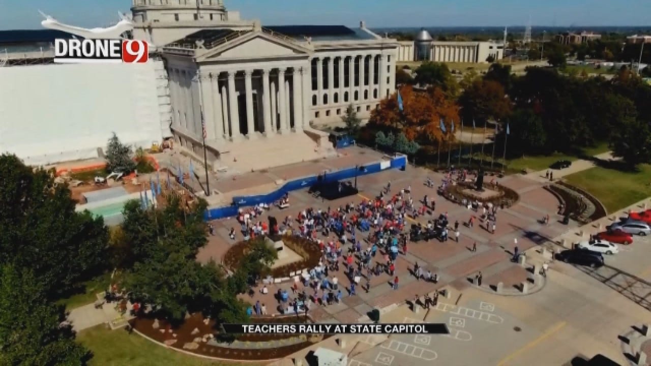Teachers Rally At The Capitol Before Elections