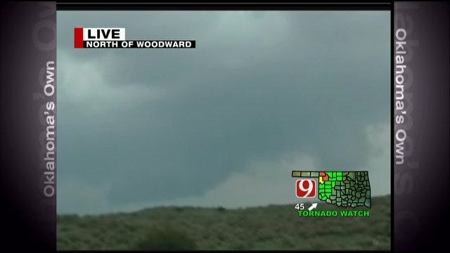 News 9 StormTrackers Spot Tornado Near Woodward
