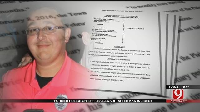 Former Lahoma Police Chief Files Lawsuit After KKK 'Prank' Incident