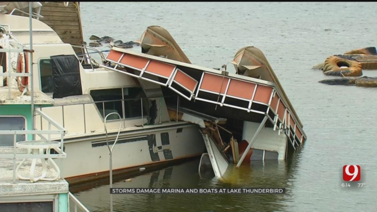 Several Boats Damaged, Total Loss At Lake Thunderbird After Severe Storms