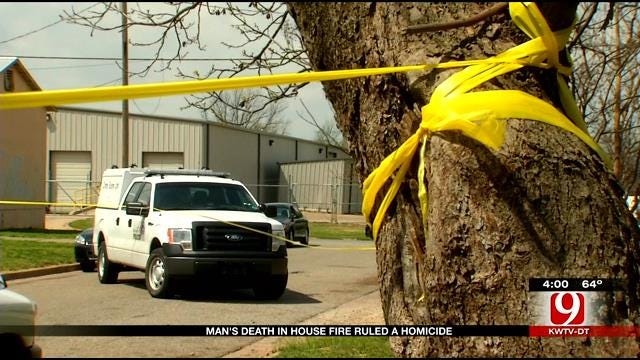 Man's Death In SE OKC House Fire Ruled A Homicide