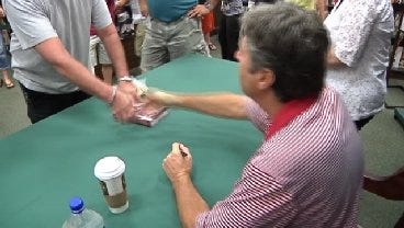 Mike Leach Holds Book Signing in Oklahoma City