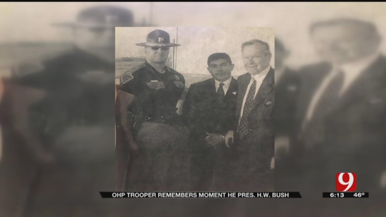 OHP Trooper Remembers Meeting George H.W. Bush
