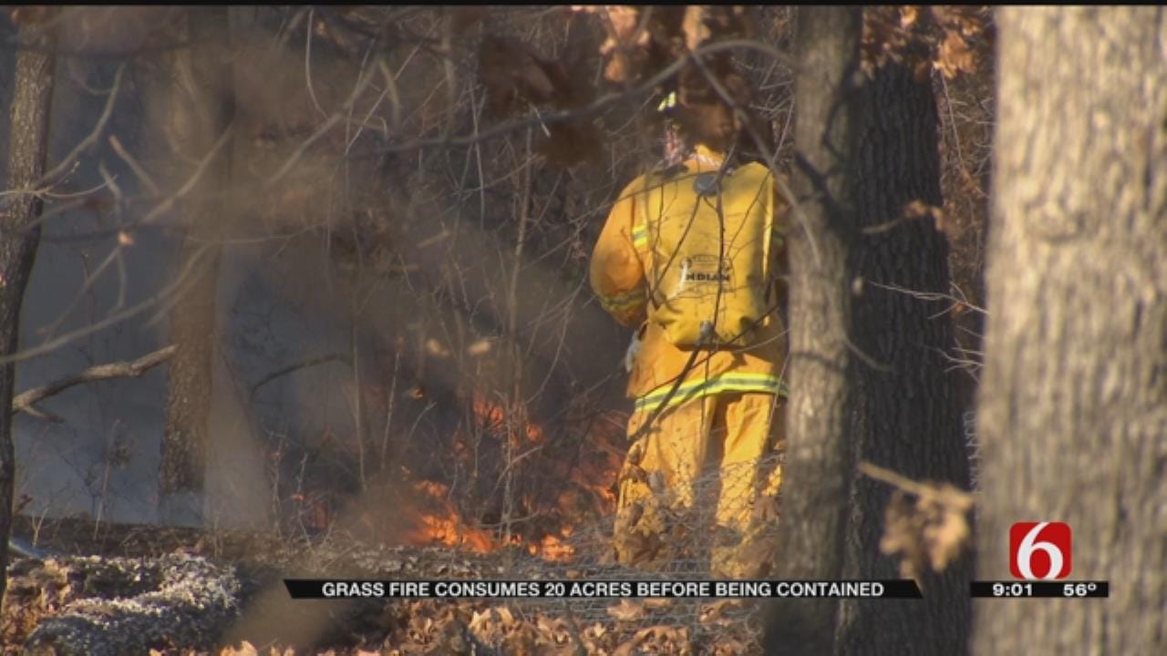 Keetonville Brush Fire Threatens Home