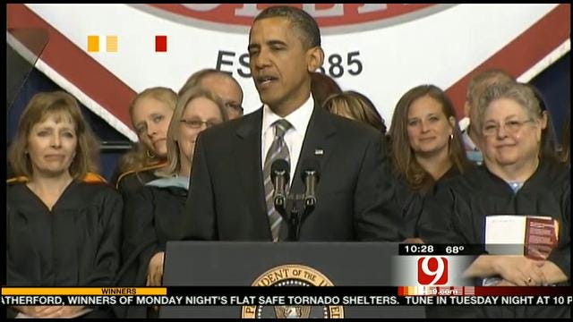President Obama Speaks At Joplin's High School Graduation