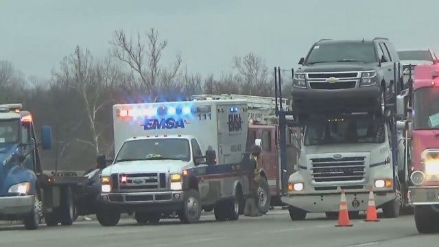 WEB EXTRA: Video Of Crash On BA Expressway At 129th East Avenue