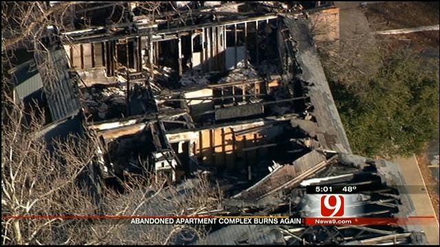 Crews Douse Fire At Abandoned NW OKC Apartment Complex