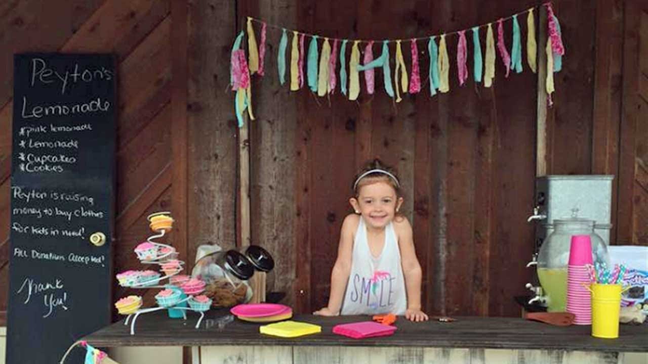 Tess Maune: Peyton's Lemonade Stand: Oklahoma Girl Raises Money For Foster Kids