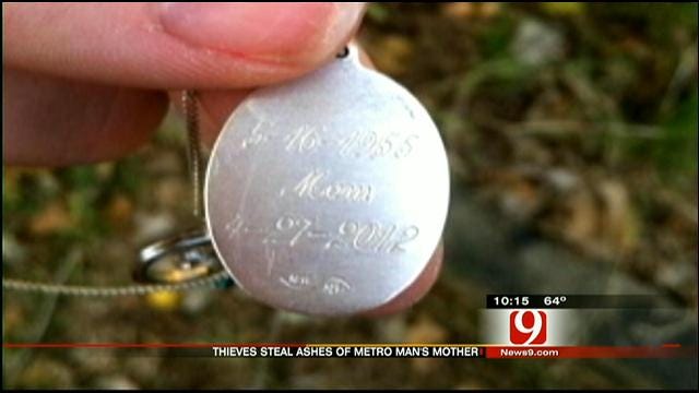 OKC Man Pleads For Thief To Return Late Mother's Ashes, Necklace