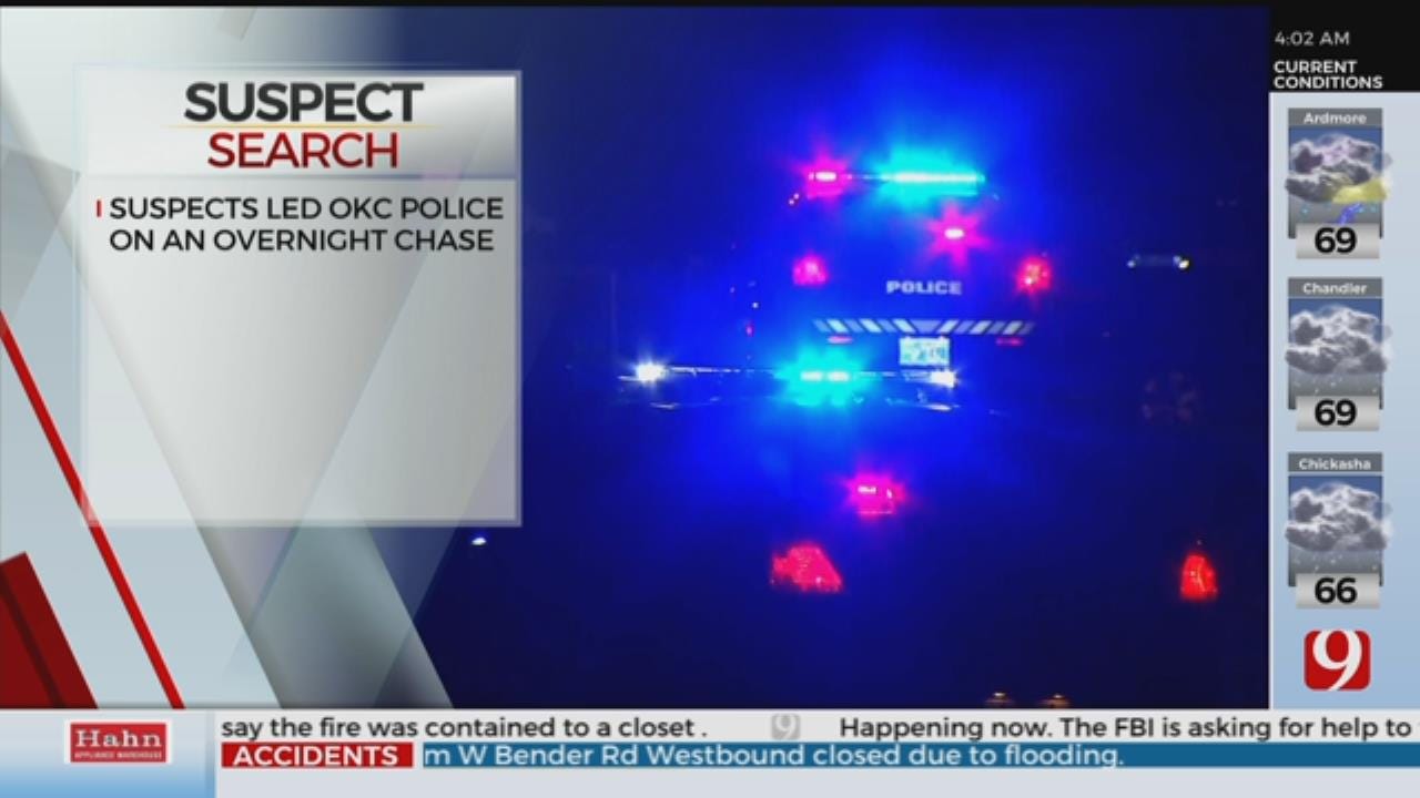 1 Arrested, 1 On The Run Following Overnight NW OKC Pursuit