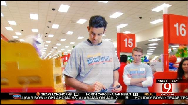 Thunder Plays Santa Claus For Moore Families